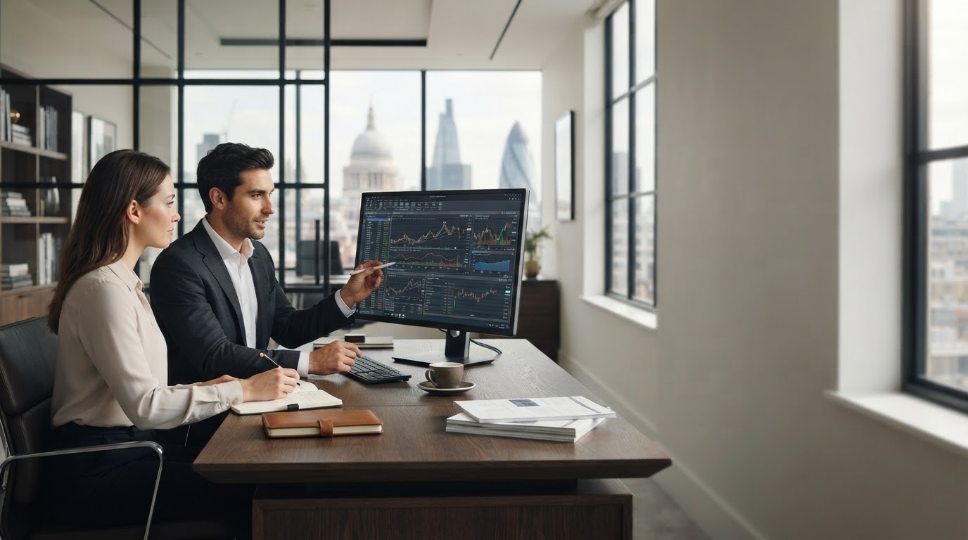 Valor Fundstein AI data analysis dashboard representing real-time risk monitoring